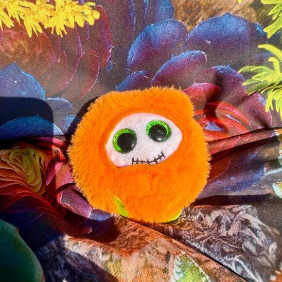 Griffin TY Beanie Puff Plush Soft Collectible 3.5” Orange Green Eyes Plush Toy - Picture 1 of 4